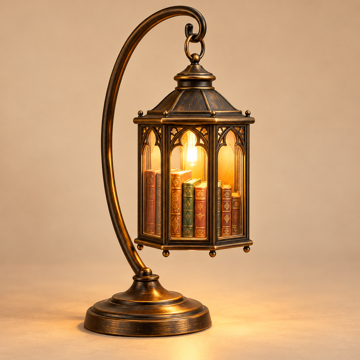 Library Lantern Bookshelf Lamp