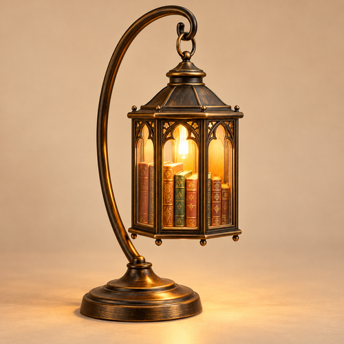 Library Lantern Bookshelf Lamp